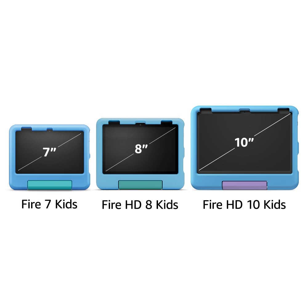 Amazon Fire HD 10 Kids tablet (newest model) ages 3-7 | Bright 10.1" HD screen with included ad-free and exclusive content, robust parental controls, 13-hr battery, 32 GB, Blue