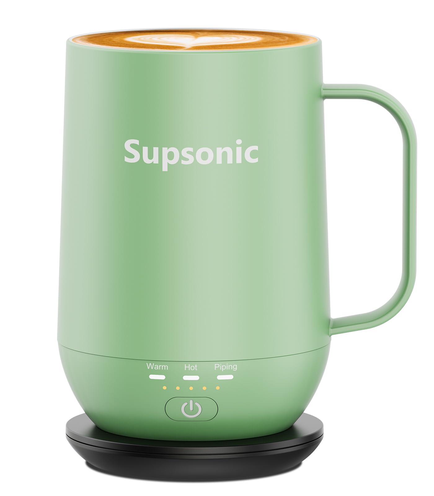 Supsonic - 16oz Self Heating Coffee Mug, Smart Heated Coffee Mug Faster Direct-Contact Heating Up to 149°F, Coffee Mug Warmer Set with Auto Shut-Off - Gifts for Men Women | S2