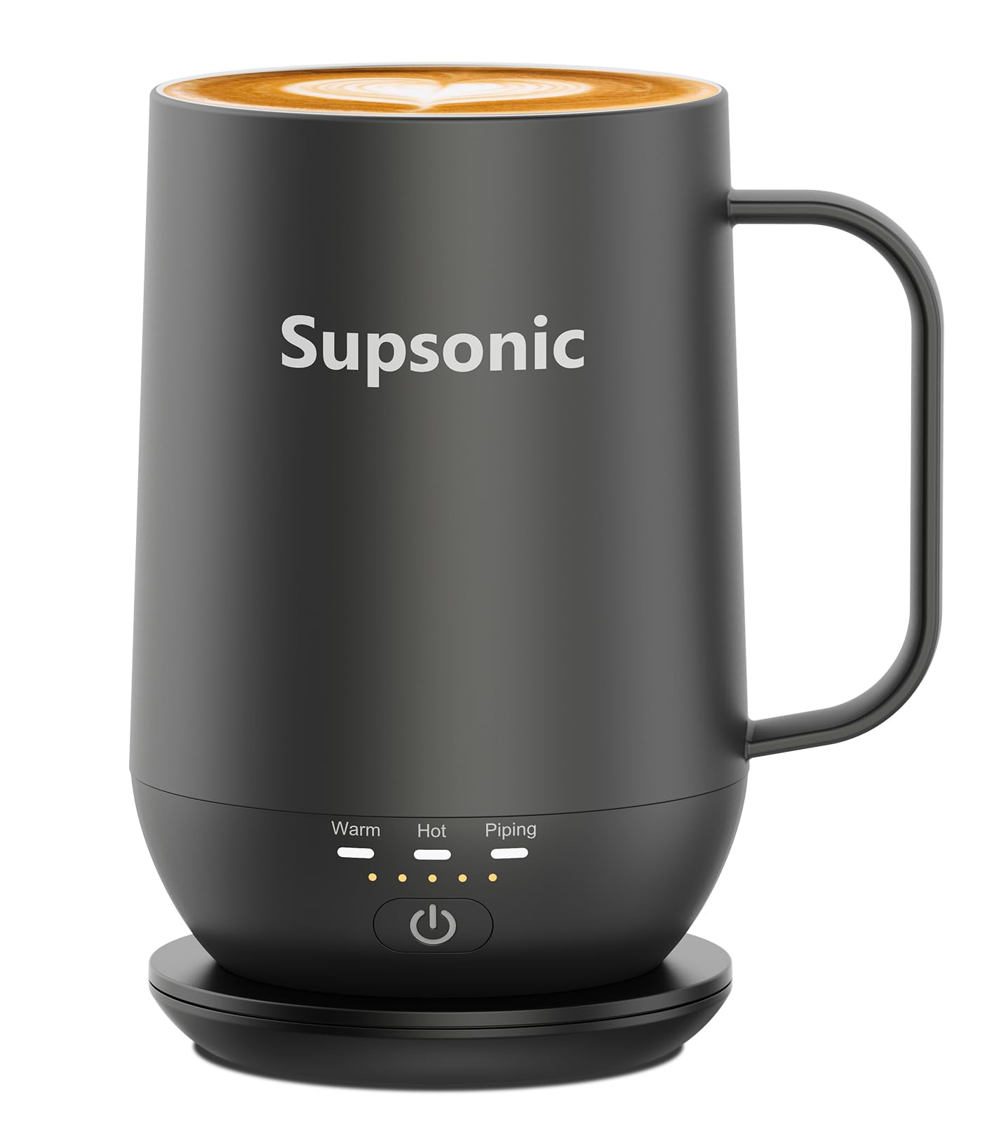 Supsonic - 16oz Self Heating Coffee Mug, Smart Heated Coffee Mug Faster Direct-Contact Heating Up to 149°F, Coffee Mug Warmer Set with Auto Shut-Off - Gifts for Men Women | S2