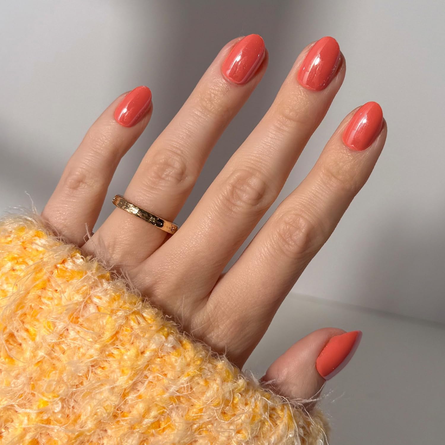 Glamnetic Press On Nails - MaDamn | French Tip UV Finish Short Pointed Almond Fake Nails, Salon Quality Semi-Transparent Nails in 12 Sizes - 24 Nail Kit with Glue