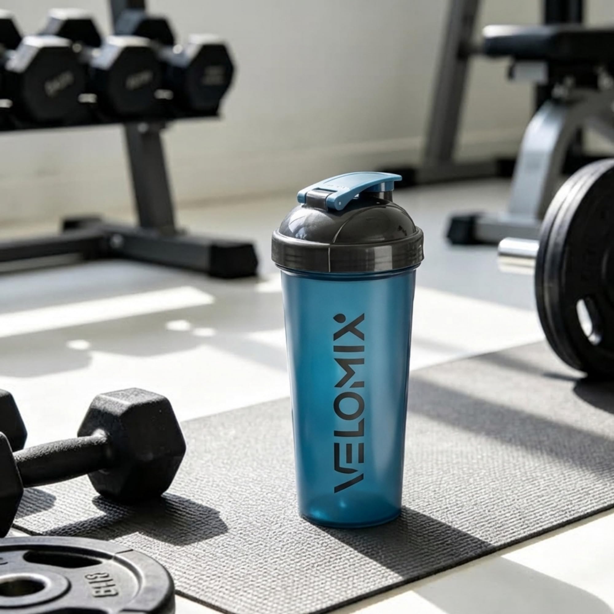 VELOMIX -2 Pack- 28 oz Protein Shaker Bottles for Protein Mixes - 2x Wire Whisk | Leak Proof Shaker Cups for Protein Shakes | Protein Shaker Bottle Pack (Black/Transparent)