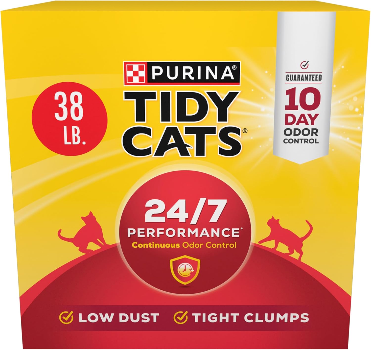 Purina Tidy Cats Clumping Cat Litter Odor Control, 24/7 Performance Multi Cat Litter - 16 lb. Bag