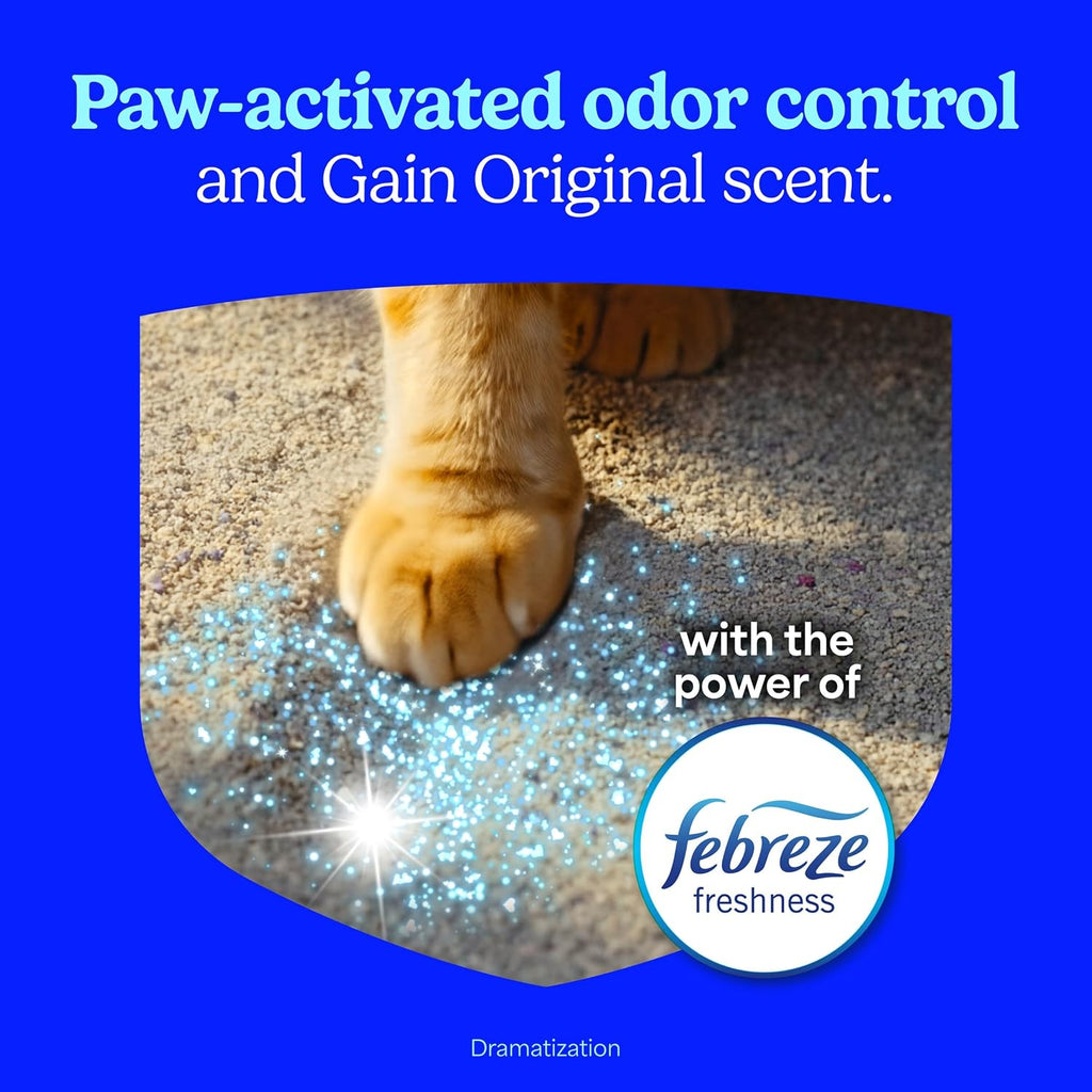 Fresh Step Odor Shield Multi Cat Clumping Cat Litter with Febreze Freshness, Low Dust, Odor Control with Ammonia Block Technology, Compatible in Automatic Litter Boxes, 14 lb.
