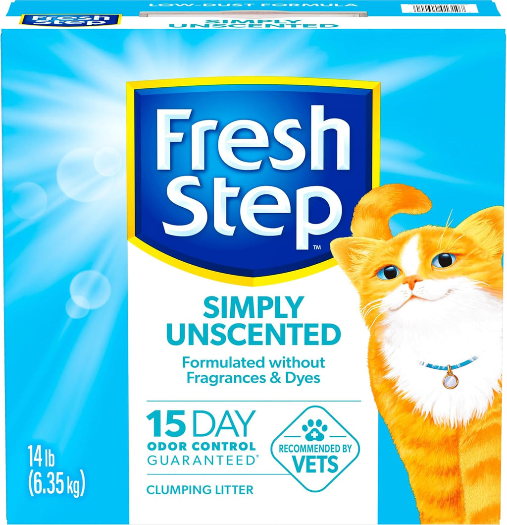 Fresh Step Odor Shield Multi Cat Clumping Cat Litter with Febreze Freshness, Low Dust, Odor Control with Ammonia Block Technology, Compatible in Automatic Litter Boxes, 14 lb.