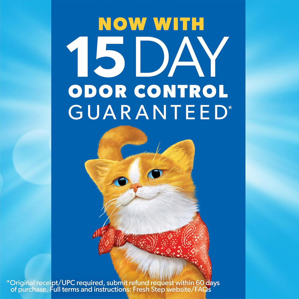 Fresh Step Odor Shield Multi Cat Clumping Cat Litter with Febreze Freshness, Low Dust, Odor Control with Ammonia Block Technology, Compatible in Automatic Litter Boxes, 14 lb.