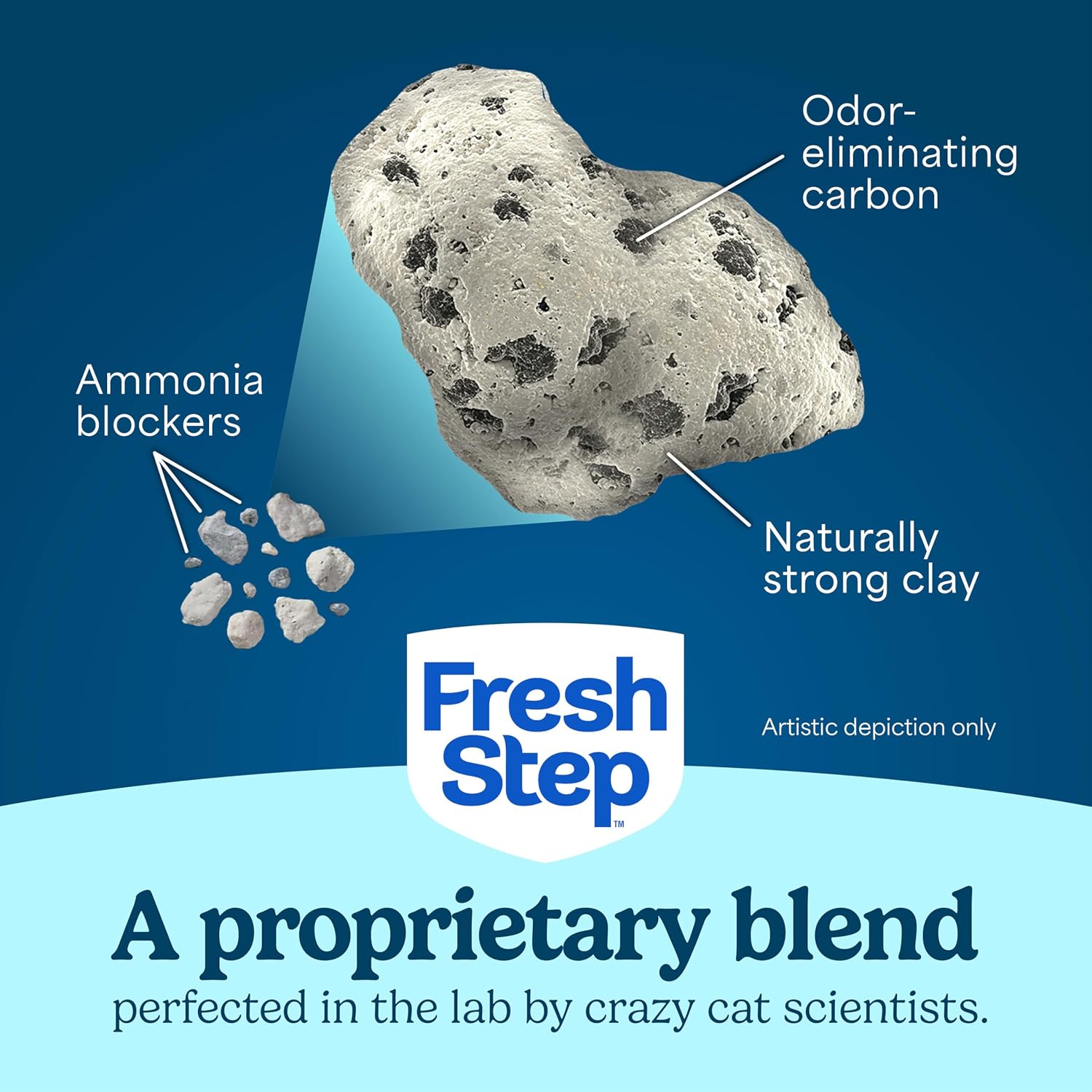 Fresh Step Odor Shield Multi Cat Clumping Cat Litter with Febreze Freshness, Low Dust, Odor Control with Ammonia Block Technology, Compatible in Automatic Litter Boxes, 14 lb.