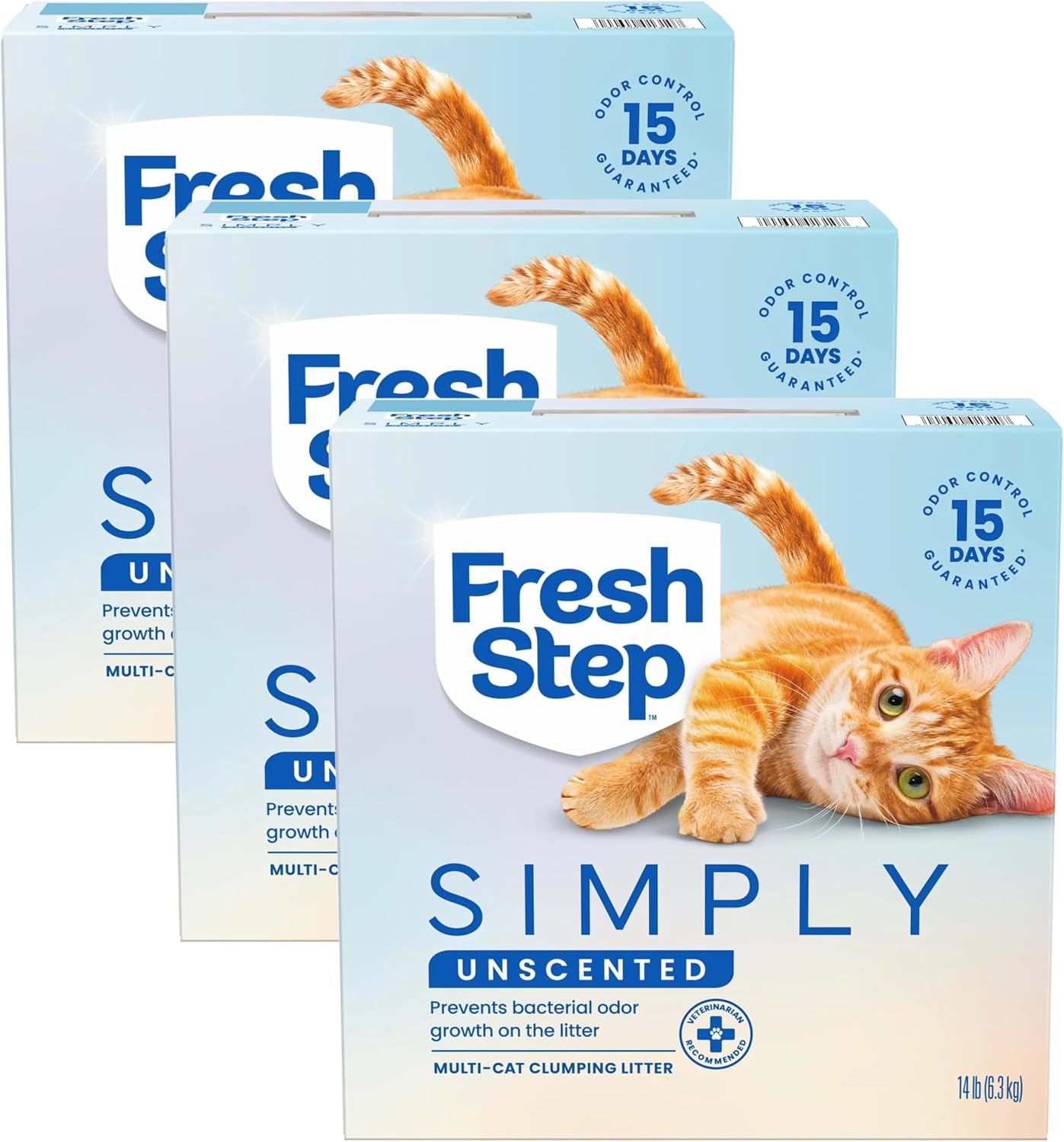 Fresh Step Odor Shield Multi Cat Clumping Cat Litter with Febreze Freshness, Low Dust, Odor Control with Ammonia Block Technology, Compatible in Automatic Litter Boxes, 14 lb.