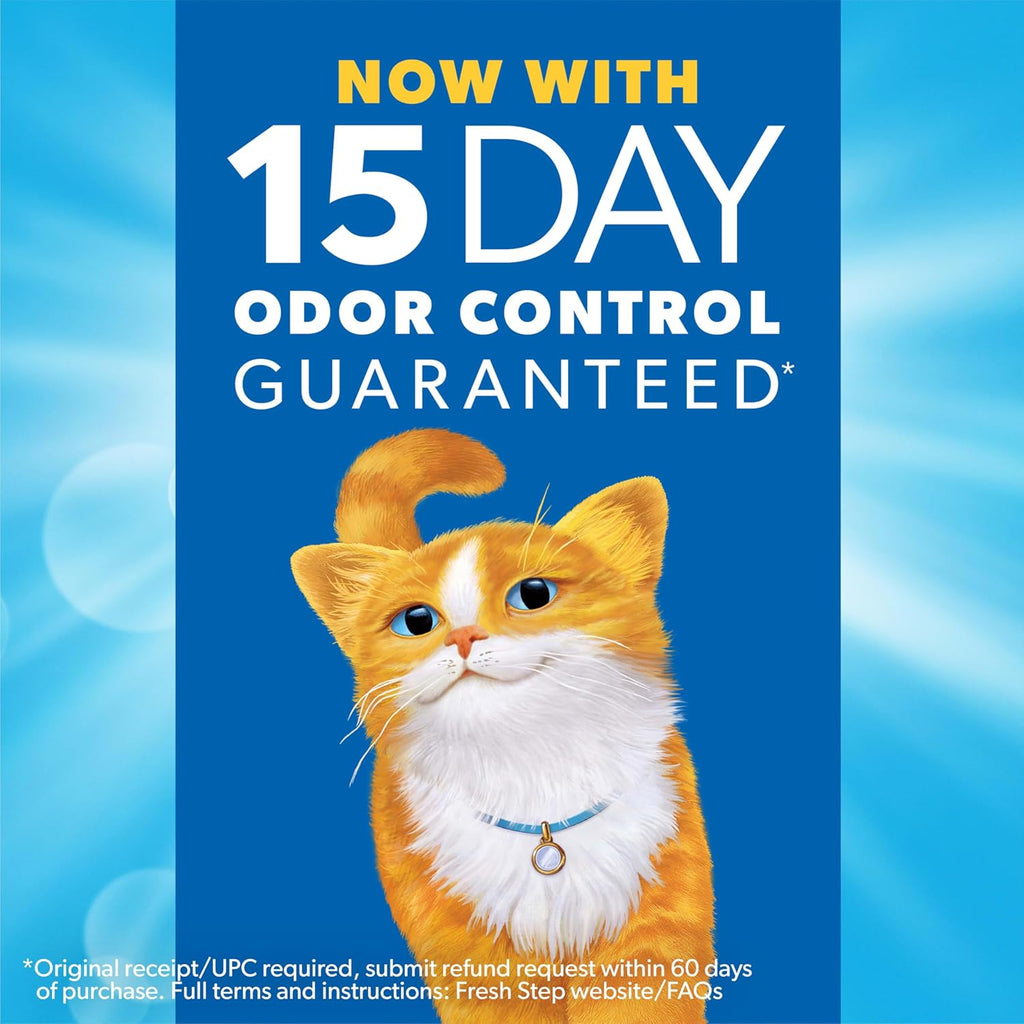Fresh Step Odor Shield Multi Cat Clumping Cat Litter with Febreze Freshness, Low Dust, Odor Control with Ammonia Block Technology, Compatible in Automatic Litter Boxes, 14 lb.