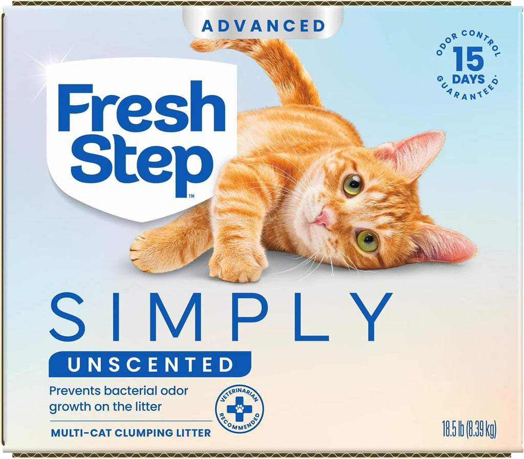 Fresh Step Odor Shield Multi Cat Clumping Cat Litter with Febreze Freshness, Low Dust, Odor Control with Ammonia Block Technology, Compatible in Automatic Litter Boxes, 14 lb.